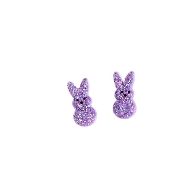 Wholesale Resurrection Acrylic Shiny Rabbit Earrings Mushroom Cute Fun Fashion Easter Egg Earrings