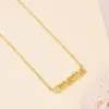 Wholesale Jewelry Simple Style Letter Copper Plating Cable Chain Pendant Necklace