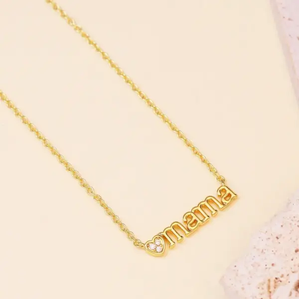 Wholesale Jewelry Simple Style Letter Copper Plating Cable Chain Pendant Necklace