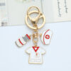 oly-88d36db44dbc273baf432b64cbeb81d2 Wholesale Nurses' Day Pink Metal Keychain Pendant Diy Alloy Oil Dropping Jewelry Accessories Bag Pendant Key Chain