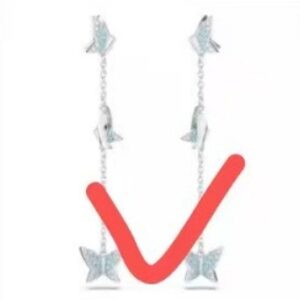 Blue butterfly tassel ear wire