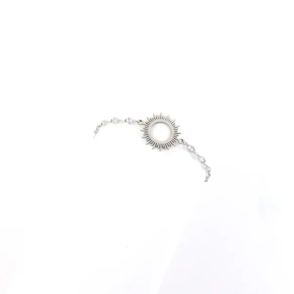 Wholesale Classic Sun Shape Stainless Steel Bracelet In Gold And Silver For Women Elegant Simple Style With Lobster Clasp Daily Use