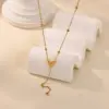 Wholesale 3pcs/set Victory V-shaped Jewelry Set 18K Gold Plated Waterproof Stainless Steel Necklace Earrings Bracelet Three-piece Set Simple Elegant Brand Style Jewelry Accessories Wholesale Christmas Birthday Gift Choice