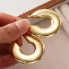 Wholesale Three-dimensional Geometric Earrings For Women In Copper With KC Golden Water Plating And 0.03µm Thick Coating