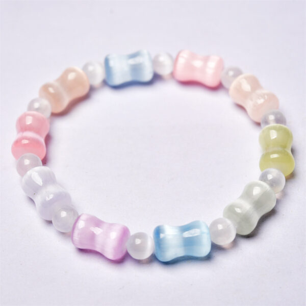 oly-89360573dff863fe75b66912ee1b0a23 Wholesale Fuhong Jewelry Color Transmitte Gypsum Rainbow Bamboo Bracelet Optimized Cat's Eye Jewelry Gift Factory Direct Supply