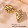Wholesale 1 Pair Simple Style Commute Geometric 304 Stainless Steel Imitation Gold Electroplating Ear Studs
