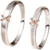 oly-894076b27b743dd1670dcd61c3e0d53b Wholesale Sterling Silver Eternal Heart Knot Couple Ring Valentine's Day Ring for Men and Women Simple Exquisite Unique Color-separation Adjustable