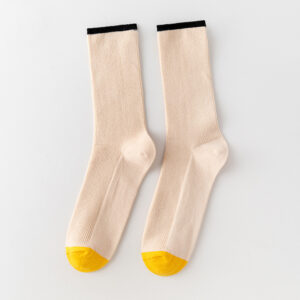 Five-Color color matching socks (khaki) / 36-44