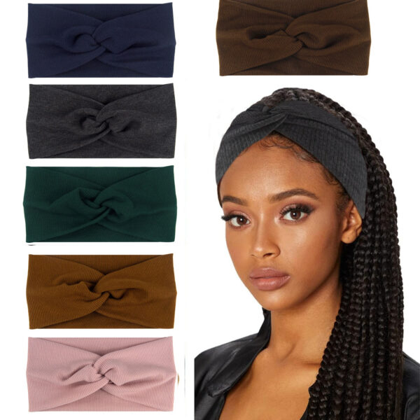 Wholesale hair band thread cotton cross hair band yoga hair band Sports elastic headband ladies