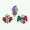 oly-8962aaa1c7ef52c9100c5210aa381fbc Wholesale Mexican Flag Cartoon Pinback Badge In Alloy With Stamping Craft, Multicolor Pin