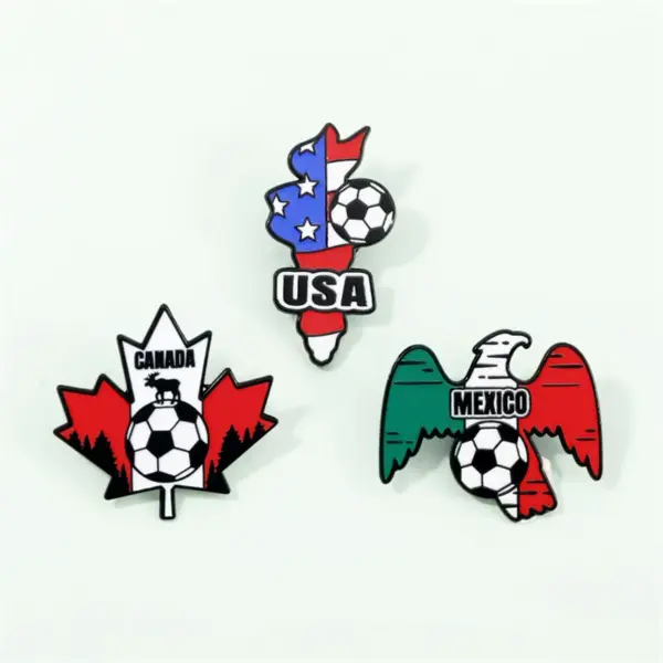 oly-8962aaa1c7ef52c9100c5210aa381fbc Wholesale Mexican Flag Cartoon Pinback Badge In Alloy With Stamping Craft, Multicolor Pin