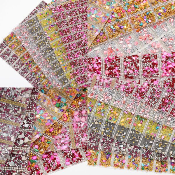 oly-89660ae5343427ba840789874a05fa26 Wholesale Pointed rhinestone belt color gravel -melt adhesive paste double-sided square drill patch drill clothing nail table pillow