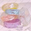 oly-896cc5b3343e854a25db935cc7ba4867 Wholesale Round Colorful Glitter Acrylic Bracelet Casual Round Mermaid Resin Bracelet