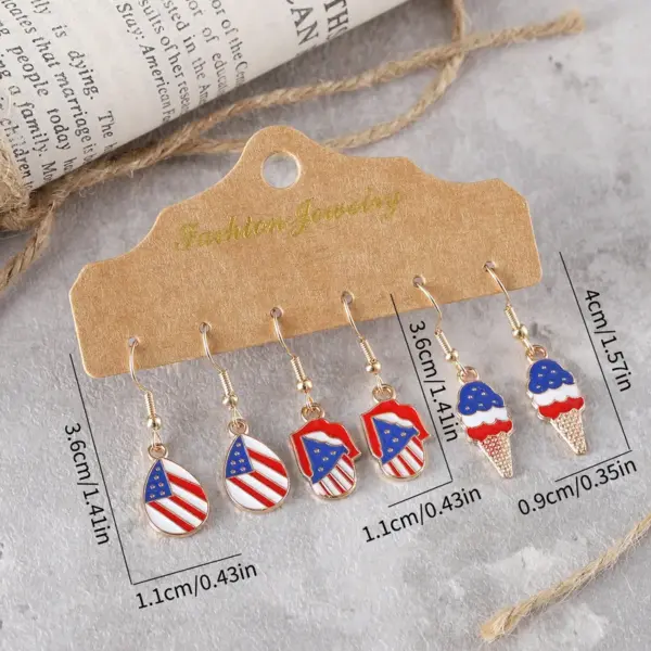 Wholesale 1 Set Retro Star Heart Shape Butterfly Alloy Drop Earrings