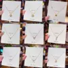 Wholesale Sweet Heart Shape Butterfly Bow Knot Titanium Steel Inlay Artificial Pearls Rhinestones Pendant Necklace 1 Piece