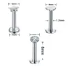 Wholesale Fashion Star Heart Shape Stainless Steel Plating Zircon Lip Stud