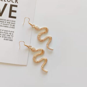 Snake earrings gold