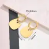Wholesale Best Seller In 304 Stainless Steel Water Plating Furnace Vacuum Plating Light Gold Snowflake Cat Heart Key Feather Pineapple Small Size Hollow Face Earrings Earrings