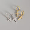 oly-8a073d99c87a6adb2afe73c68e32a7b9 Wholesale Classic Cross Micro Diamond Earrings Women's Ear Buckle Zircon Earrings INS Trendy Elegant All-match Ear Men
