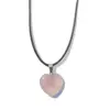 Wholesale Simple Style Heart Shape Natural Stone Polishing Pendant Necklace 1 Piece