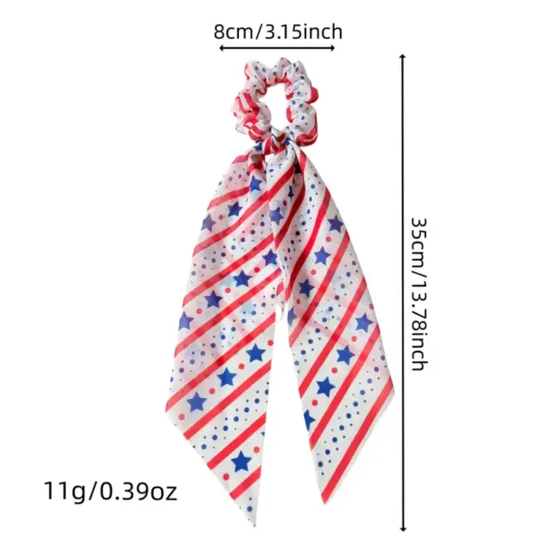 Wholesale American Flag Hair Tie For Women In Chiffon, Perfect For Independence Day And Spring And Summer