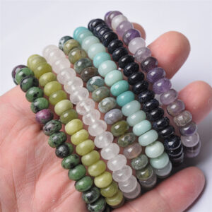 oly-8a2dc912c698c41520c88ec84f884c85 Wholesale jewelry 6mm natural stone abacus beads bracelet women fashion jade crystal agate single ring bracelet