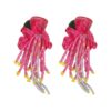 Wholesale Silver Needle Internet Celebrity Fabric Flower Earrings Super Fairy Handmade Beads Fairy Small Fresh Flower Earrings Niche Earrings for Women