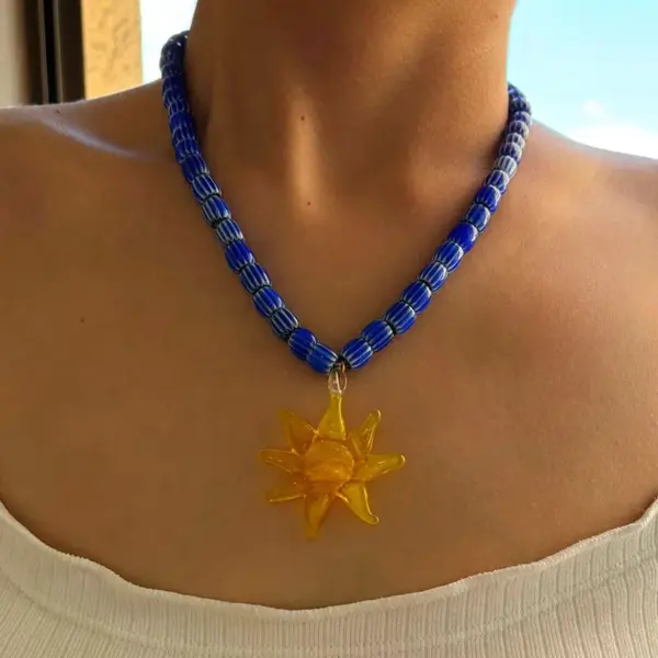 Wholesale 304 Stainless Steel Geometric Starfish Shell PVD Coated Freshwater Pearl Shell Real Gold Plated Nordic Style Vacation Marine Style Waterproof Non Tarnish Surgical Steel Shell Necklace Lobster Trigger Clasp Closure Pendant Necklace