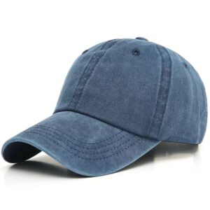 Denim blue coated washed cotton