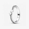 Wholesale silver-plated shining meteor ring row Diamond elegant light luxury five-pointed star ring Valentine's Day girlfriend gift