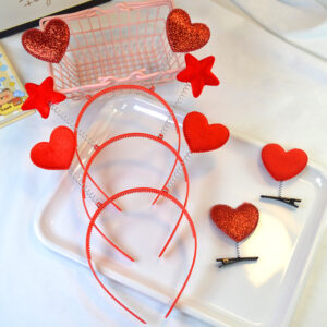 Wholesale Peach Heart Headband Valentine's Day Red Sequins Love Headband Party Birthday Hair Accessories Wedding Festive Holiday Decoration Headwear
