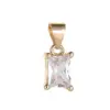 Wholesale Square Copper Pendant With 14K Real Gold Plating And Zircon Inlay In New Style