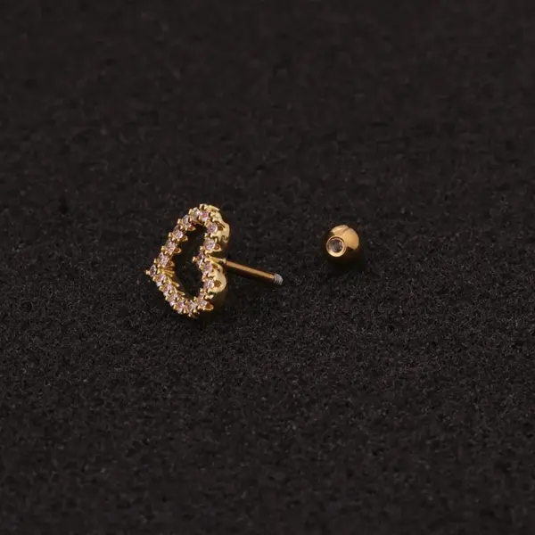 oly-8a941032ac5a75bcac40afa196eafaf1 Wholesale 316L Stainless Steel Copper Ear Cartilage Rings & Studs Flower Waterproof Non Tarnish Surgical Steel