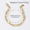 Wholesale Oval Waterproof Non Tarnish Bracelets For Women In 304 Stainless Steel With 18K Real Gold Plated PVD Coated Cuban Link Chain
