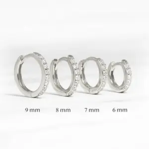 White Gold Color White Diamond 10mm