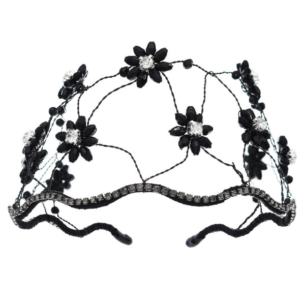 Wholesale Wedding Bridal Headwear Vintage Rhinestone Mesh Headband All-match Pressed Hair Handmade Crystal Flower Headband Women