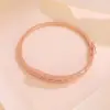 Wholesale Electroplated Copper Snake Pattern Bangle For Women With Zircon Inlay And Water Plating Process
