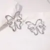 Wholesale PVD Coated Real Gold Plated 18K Gold Butterfly 304 Stainless Steel Princess Cute Modern Style Waterproof Non Tarnish Ear Studs