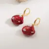 Wholesale 1 Pair Casual Modern Style Simple Style Heart Shape Crown Shell Plating Copper Copper 18K Gold Plated Earrings