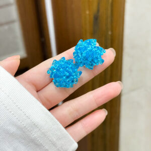 Blue beaded earrings