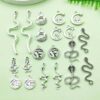 oly-8aed8ed873443837d6566f3df024aaf2 Wholesale Mix 20 Ancient Silver Retro Zodiac Snake Zinc Alloy Pendant Handmade DIY Bracelet Keychain Jewelry Accessories