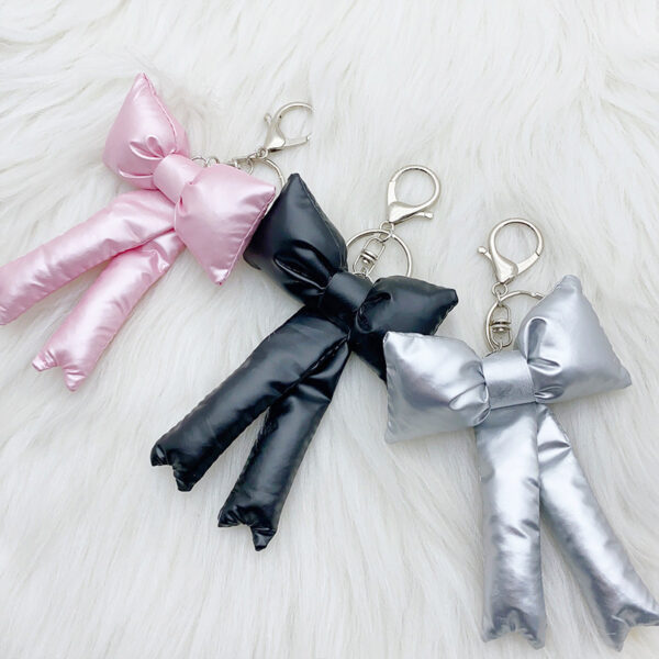 oly-8af01a273f759baca4a5692b22d73b75 Wholesale Korean Style Ins Fashionable Sweet Girl's Padded Cotton Bow Bag Hanging Fashionable Trendy Keychain Pendant for Women