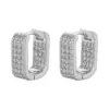 Wholesale 1 Pair Simple Style U Shape Copper Plating Inlay Zircon 18k Gold Plated Earrings
