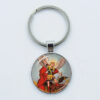 Wholesale Creative Archangel Michael Time Gem Keychain Bag Car Key Pendant