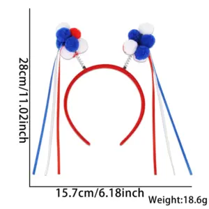 Blue, White, and Red Bun / Party Headband