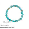 Wholesale Creative and stylish style natural stone crystal agate seven-color pebble elastic bracelet