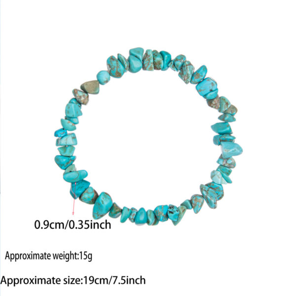 Wholesale Creative and stylish style natural stone crystal agate seven-color pebble elastic bracelet