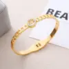 Wholesale Casual Lady Streetwear Tree Stainless Steel Plating Inlay Zircon Bangle