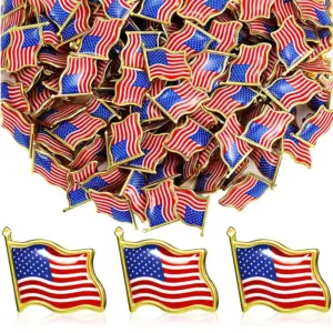 Wholesale Alloy Enamel Map Pin Featuring Flag Brooches Design