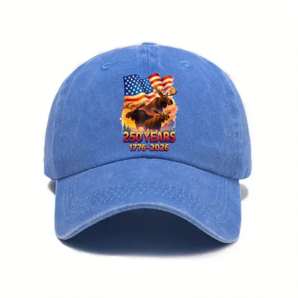 Wholesale Unisex Breathable Baseball Cap With Curved Brim Featuring Printing For America's 250th Anniversary